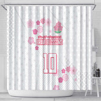 Custom Rugby Japan Shower Curtain The Champion Brave Blossoms White Color - Wonder Print Shop