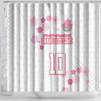 Custom Rugby Japan Shower Curtain The Champion Brave Blossoms White Color - Wonder Print Shop