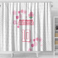 Custom Rugby Japan Shower Curtain The Champion Brave Blossoms White Color - Wonder Print Shop