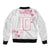 Custom Rugby Japan Sleeve Zip Bomber Jacket The Champion Brave Blossoms White Color - Wonder Print Shop