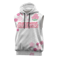 Custom Rugby Japan Sleeveless Hoodie The Champion Brave Blossoms White Color - Wonder Print Shop