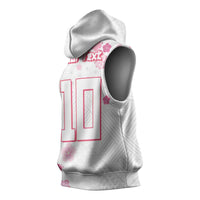 Custom Rugby Japan Sleeveless Hoodie The Champion Brave Blossoms White Color - Wonder Print Shop