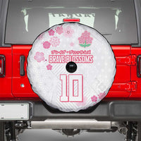 Custom Rugby Japan Spare Tire Cover The Champion Brave Blossoms White Color - Wonder Print Shop