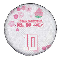 Custom Rugby Japan Spare Tire Cover The Champion Brave Blossoms White Color - Wonder Print Shop