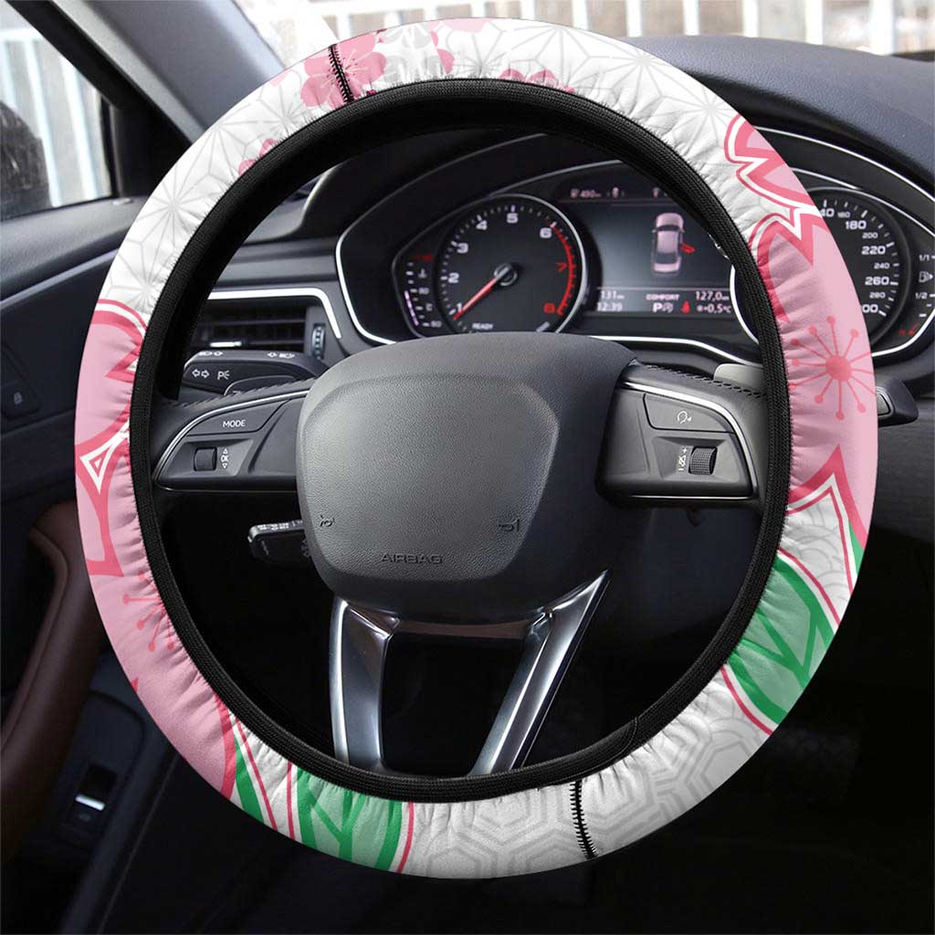 Rugby Japan Steering Wheel Cover The Champion Brave Blossoms White Color - Wonder Print Shop