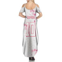 Custom Rugby Japan Summer Maxi Dress The Champion Brave Blossoms White Color - Wonder Print Shop