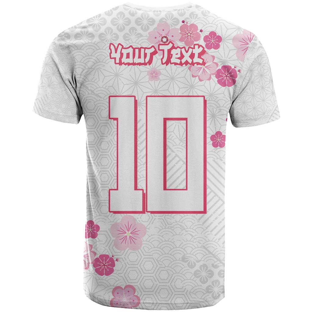 Custom Rugby Japan T Shirt The Champion Brave Blossoms White Color - Wonder Print Shop