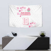 Custom Rugby Japan Tapestry The Champion Brave Blossoms White Color - Wonder Print Shop