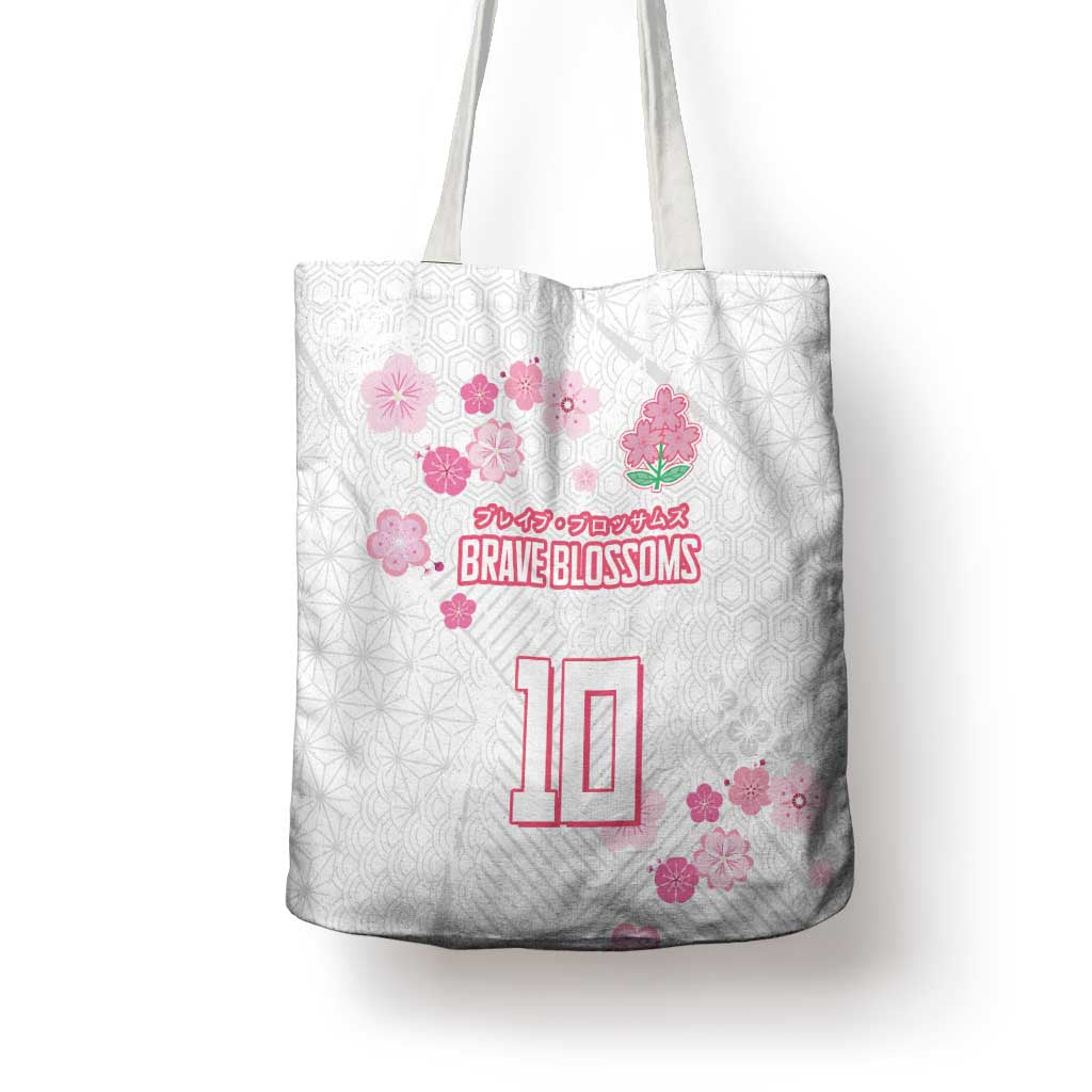 Custom Rugby Japan Tote Bag The Champion Brave Blossoms White Color - Wonder Print Shop