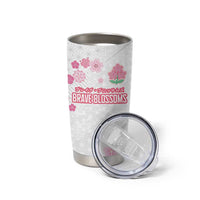 Custom Rugby Japan Tumbler Cup The Champion Brave Blossoms White Color - Wonder Print Shop
