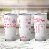 Custom Rugby Japan Tumbler Cup The Champion Brave Blossoms White Color - Wonder Print Shop
