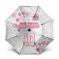 Custom Rugby Japan Umbrella The Champion Brave Blossoms White Color - Wonder Print Shop