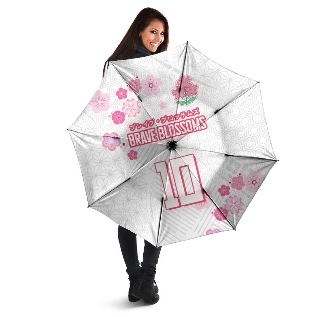 Custom Rugby Japan Umbrella The Champion Brave Blossoms White Color - Wonder Print Shop