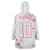 Custom Rugby Japan Wearable Blanket Hoodie The Champion Brave Blossoms White Color - Wonder Print Shop