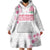 Custom Rugby Japan Wearable Blanket Hoodie The Champion Brave Blossoms White Color - Wonder Print Shop