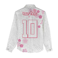 Custom Rugby Japan Women Casual Shirt The Champion Brave Blossoms White Color - Wonder Print Shop