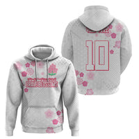 Custom Rugby Japan Zip Hoodie The Champion Brave Blossoms White Color - Wonder Print Shop