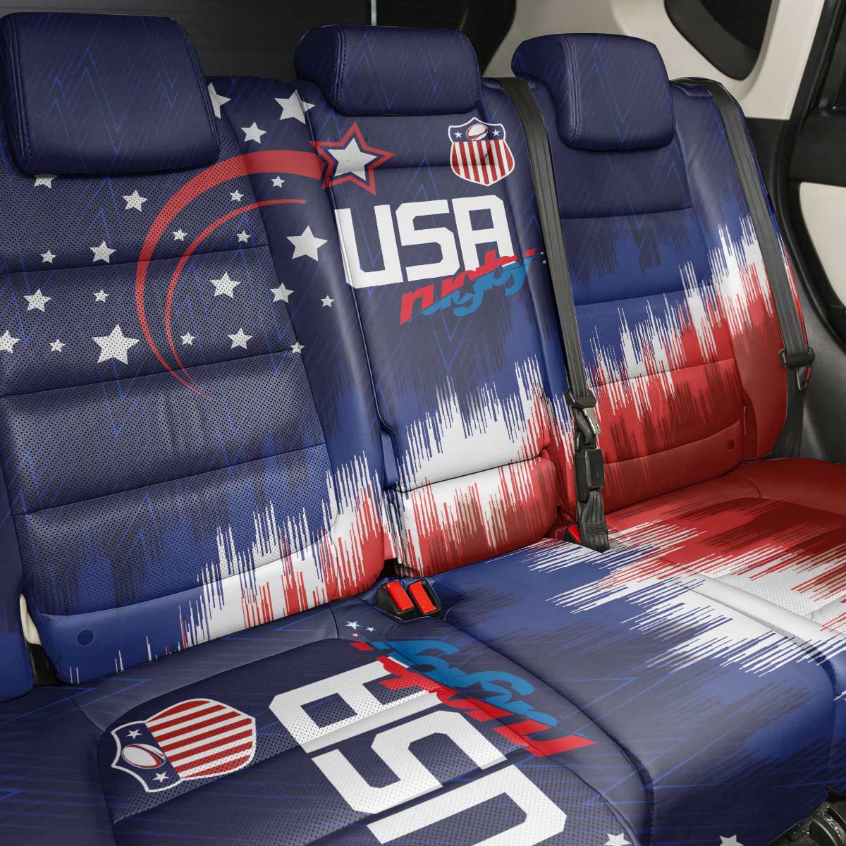Rugby USA Back Car Seat Cover American Icon - Wonder Print Shop