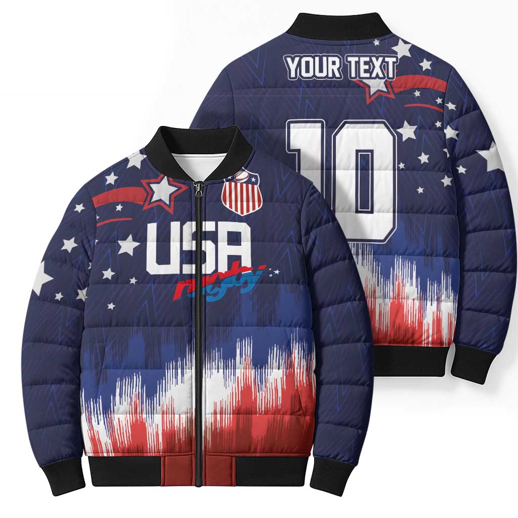 Custom Rugby USA Bomber Puffer Jacket American Icon - Wonder Print Shop