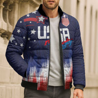 Custom Rugby USA Bomber Puffer Jacket American Icon - Wonder Print Shop