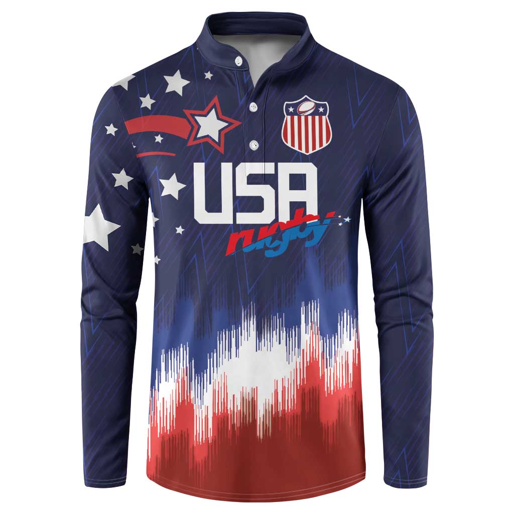 Custom Rugby USA Button Sweatshirt American Icon - Wonder Print Shop