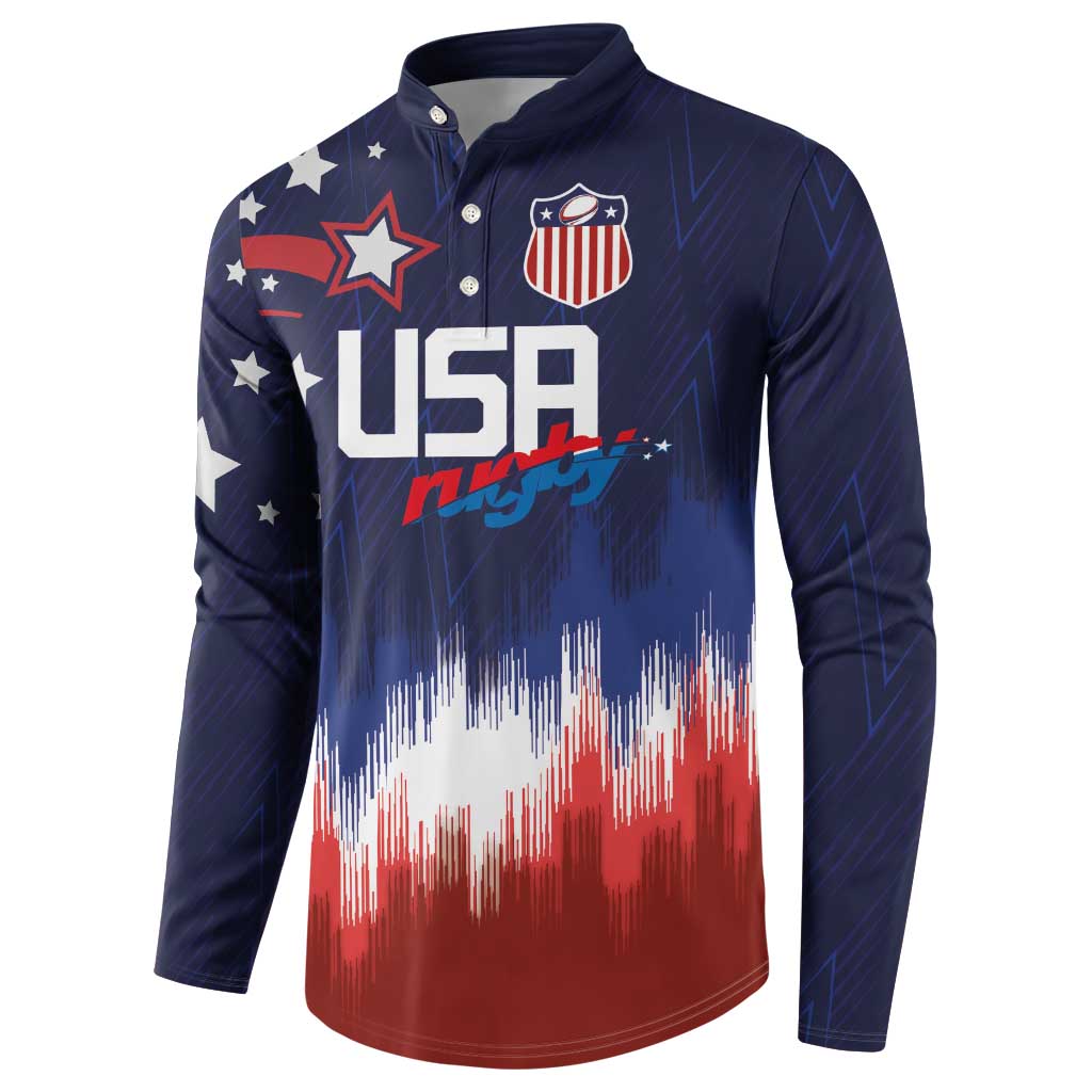Custom Rugby USA Button Sweatshirt American Icon - Wonder Print Shop