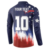 Custom Rugby USA Button Sweatshirt American Icon - Wonder Print Shop