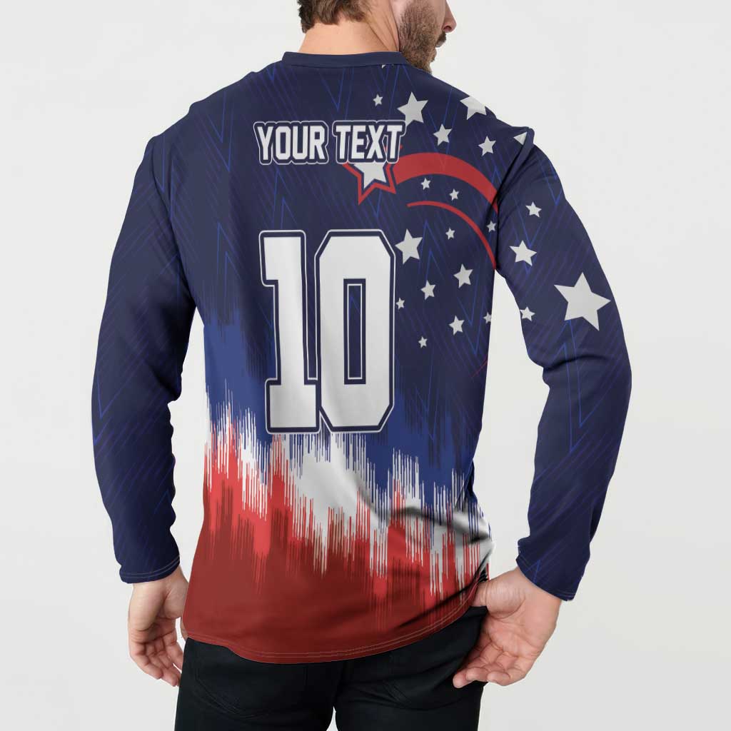 Custom Rugby USA Button Sweatshirt American Icon - Wonder Print Shop