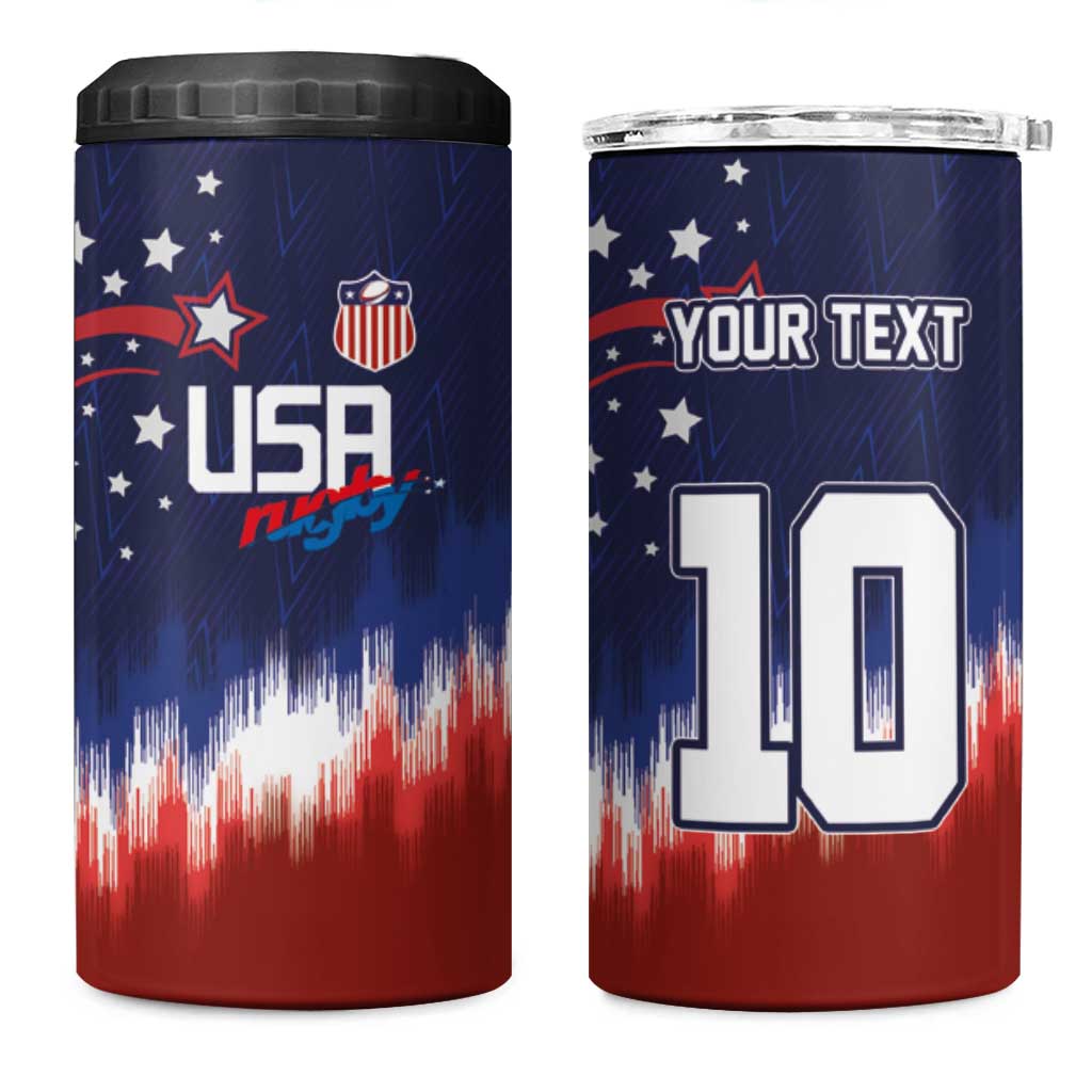 Custom Rugby USA 4 in 1 Can Cooler Tumbler American Icon - Wonder Print Shop