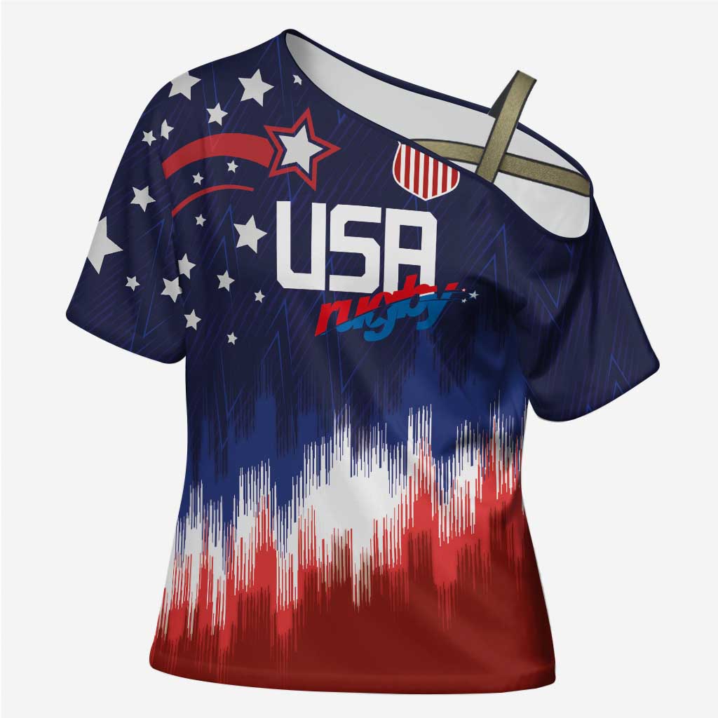 Custom Rugby USA Cross Shoulder Shirt American Icon - Wonder Print Shop