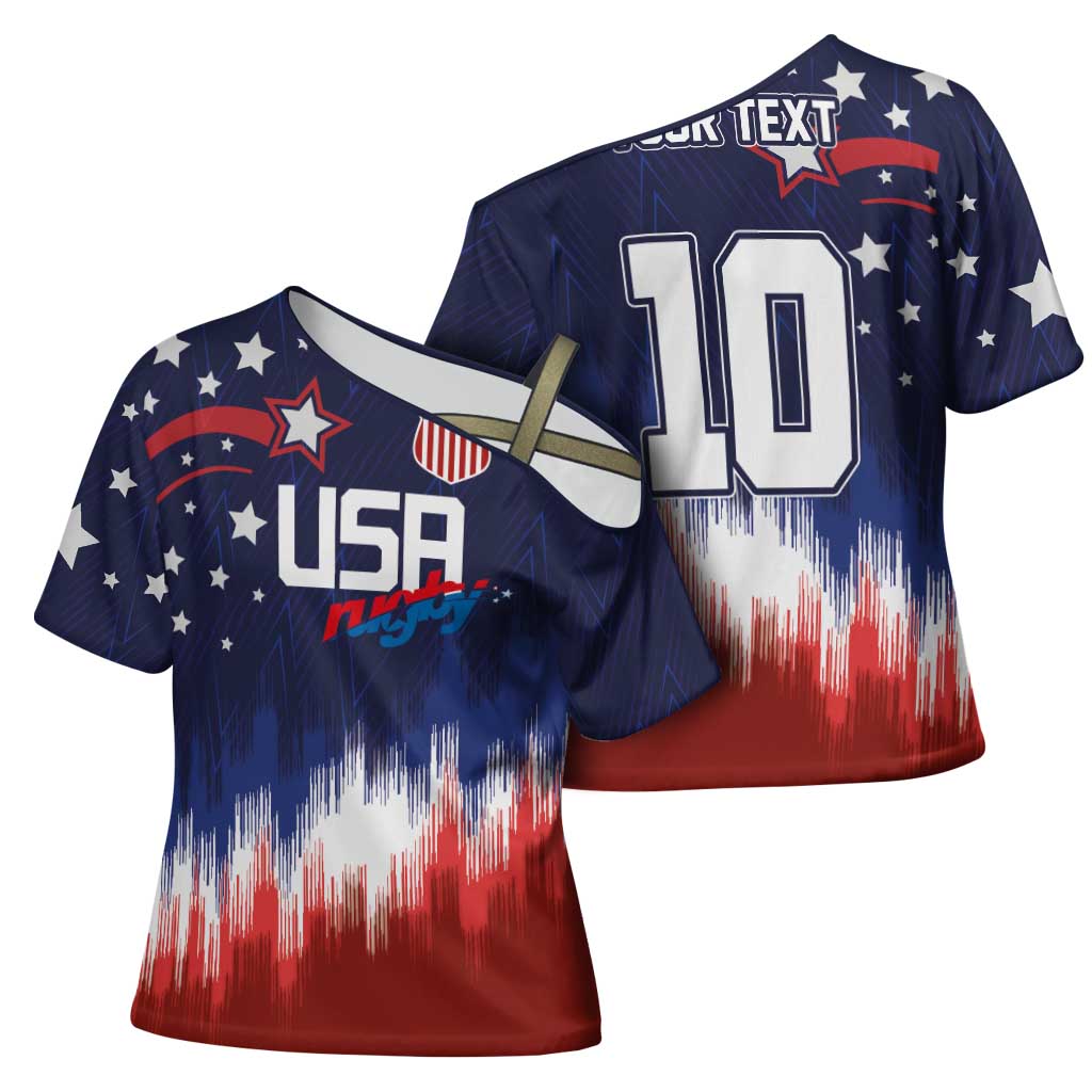 Custom Rugby USA Cross Shoulder Shirt American Icon - Wonder Print Shop