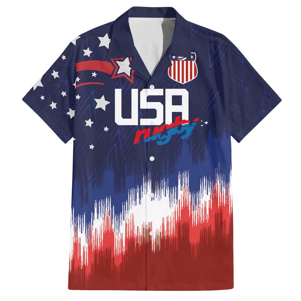 Custom Rugby USA Family Matching Long Sleeve Bodycon Dress and Hawaiian Shirt American Icon - Wonder Print Shop