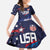 Custom Rugby USA Family Matching Off The Shoulder Long Sleeve Dress and Hawaiian Shirt American Icon - Wonder Print Shop