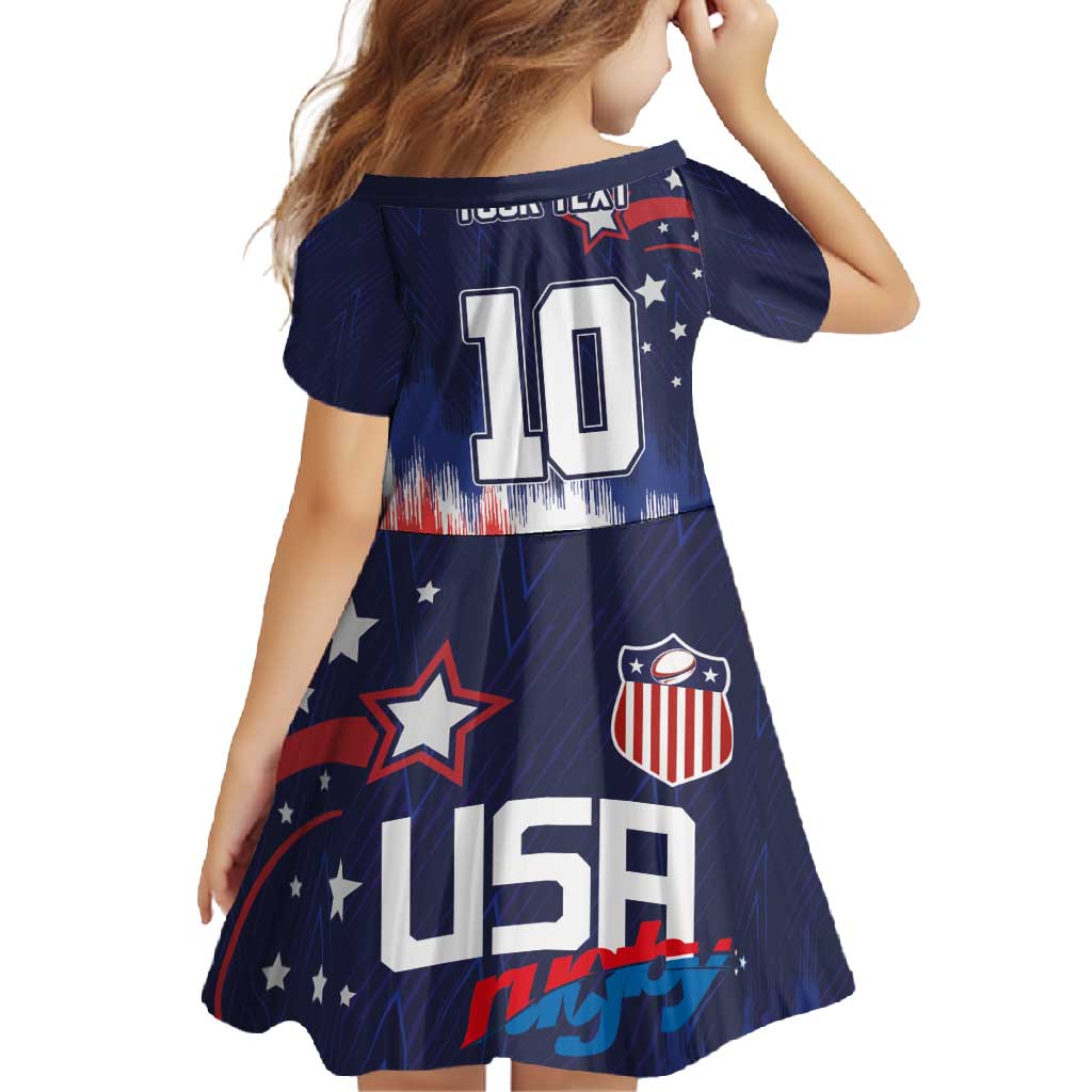 Custom Rugby USA Family Matching Off Shoulder Maxi Dress and Hawaiian Shirt American Icon - Wonder Print Shop