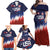 Custom Rugby USA Family Matching Off Shoulder Maxi Dress and Hawaiian Shirt American Icon - Wonder Print Shop
