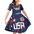 Custom Rugby USA Family Matching Off Shoulder Short Dress and Hawaiian Shirt American Icon - Wonder Print Shop