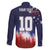Custom Rugby USA Family Matching Off Shoulder Short Dress and Hawaiian Shirt American Icon - Wonder Print Shop