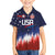 Custom Rugby USA Family Matching Off Shoulder Short Dress and Hawaiian Shirt American Icon - Wonder Print Shop