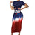 Custom Rugby USA Family Matching Short Sleeve Bodycon Dress and Hawaiian Shirt American Icon - Wonder Print Shop