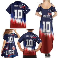 Custom Rugby USA Family Matching Summer Maxi Dress and Hawaiian Shirt American Icon - Wonder Print Shop