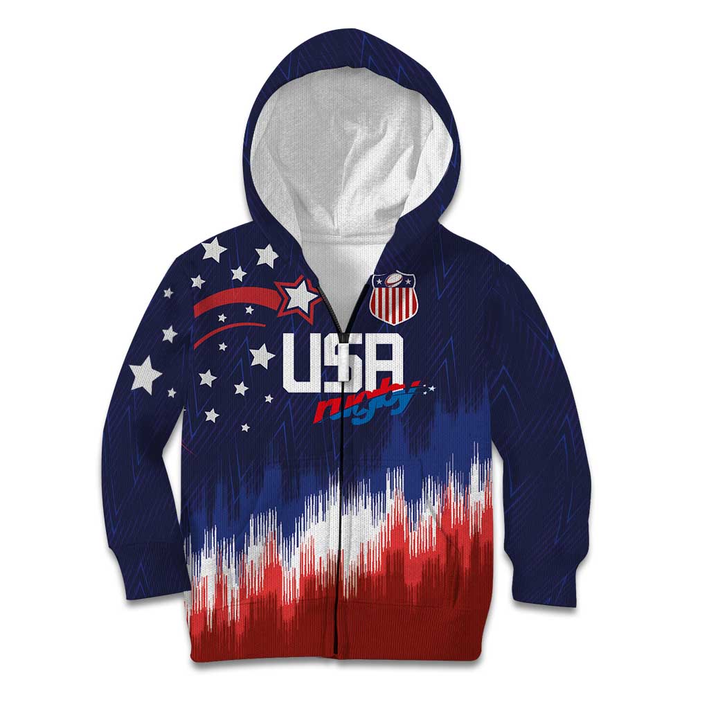Custom Rugby USA Kid Hoodie American Icon - Wonder Print Shop