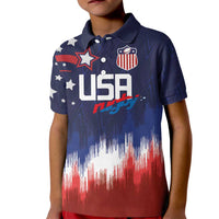 Custom Rugby USA Kid Polo Shirt American Icon - Wonder Print Shop