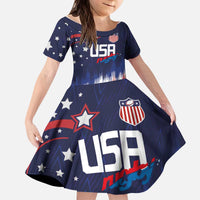 Custom Rugby USA Kid Short Sleeve Dress American Icon - Wonder Print Shop