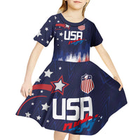 Custom Rugby USA Kid Short Sleeve Dress American Icon - Wonder Print Shop