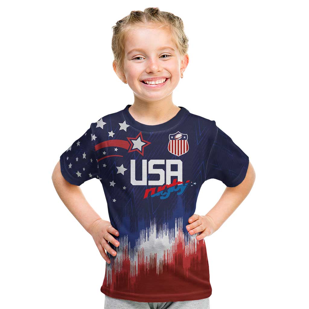Custom Rugby USA Kid T Shirt American Icon - Wonder Print Shop