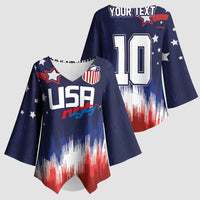 Custom Rugby USA Kimono Sleeve Blouse American Icon - Wonder Print Shop