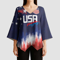 Custom Rugby USA Kimono Sleeve Blouse American Icon - Wonder Print Shop