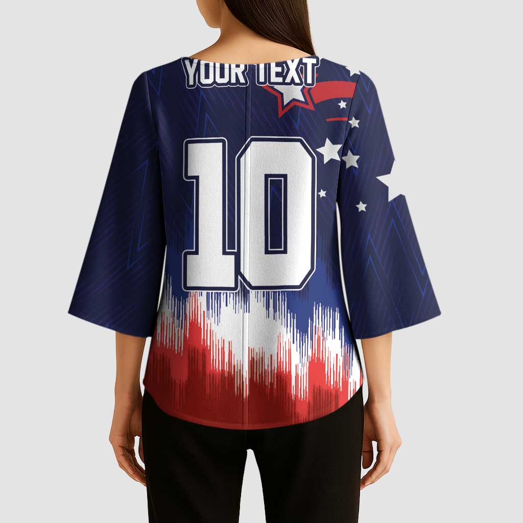 Custom Rugby USA Kimono Sleeve Blouse American Icon - Wonder Print Shop
