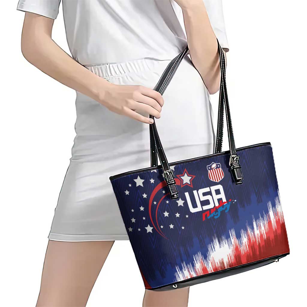 Rugby USA Leather Tote Bag American Icon - Wonder Print Shop