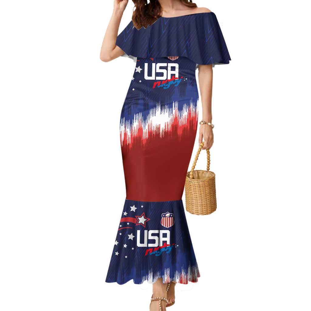Custom Rugby USA Mermaid Dress American Icon - Wonder Print Shop